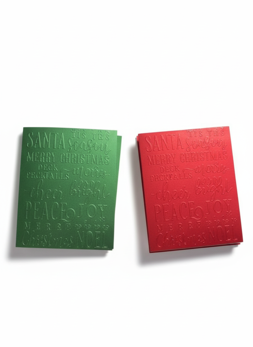 Embossed Christmas Cards-5 pack