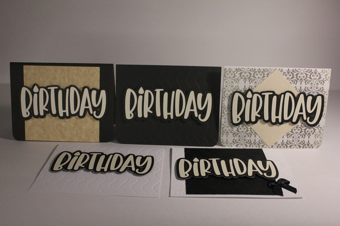 Birthday Cards-Black & Creme theme