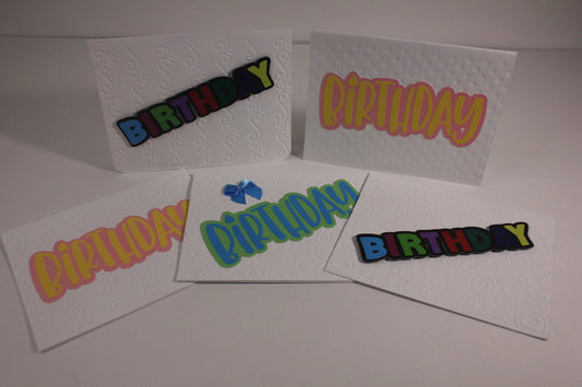 Birthday cards variety of cards